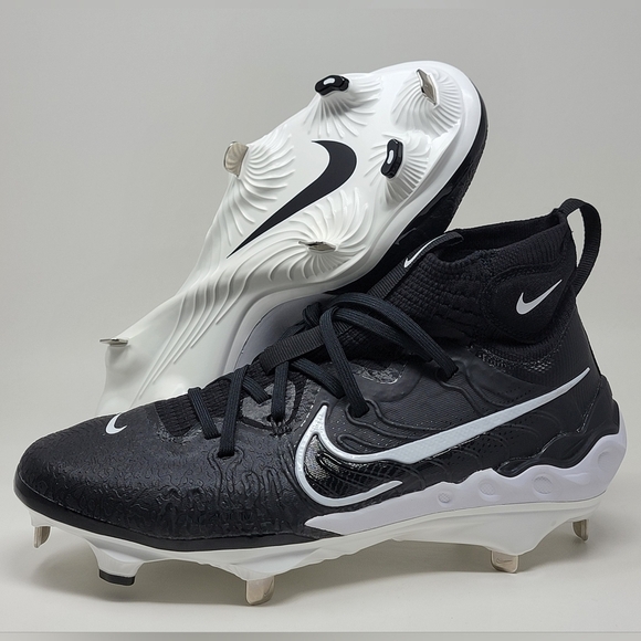Nike Alpha Huarache NXT Men's Size 8 Metal Baseball Cleats Black DJ6517-001 New - Picture 1 of 10